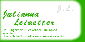 julianna leimetter business card